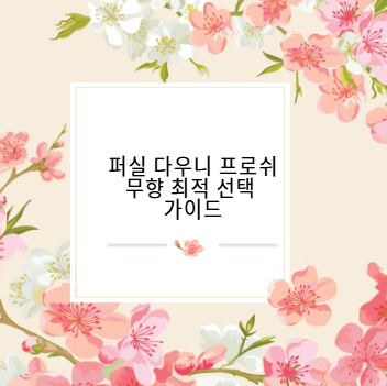 퍼실 다우니 프로쉬 무향 최적 선택 가이드